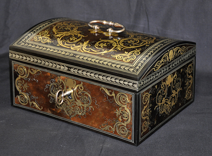 Boulle marquetry coffer attributed to A.C. Boulle, c.1700.  Owned by William Beckford, Fonthill Abbey