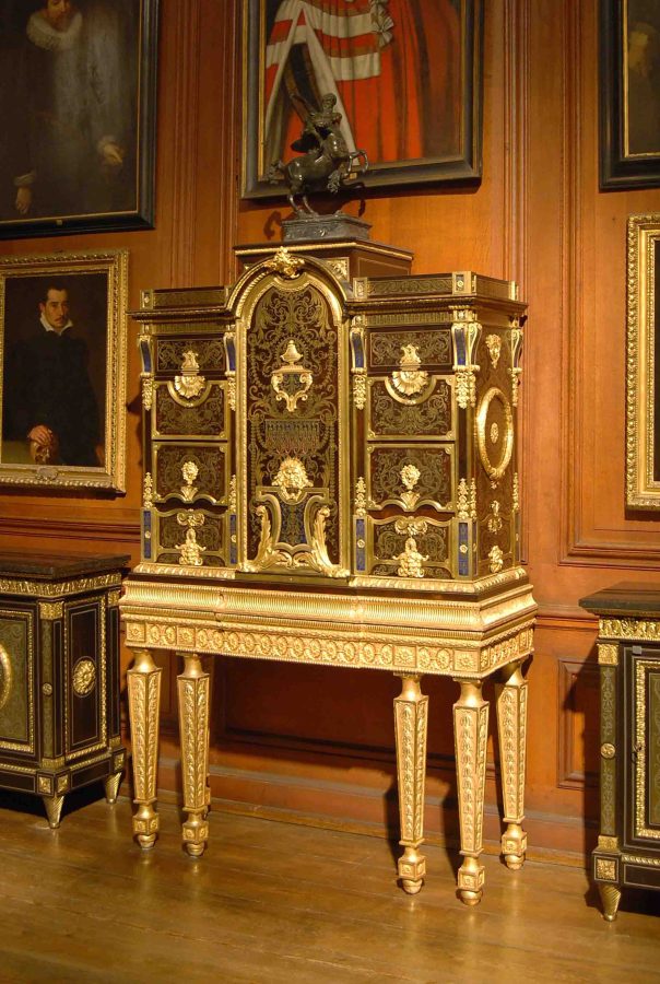 Cabinet on stand attributed to A.C. Boulle, c.1705.  The Duke of Buccleuch and Queensberry, Boughton House.