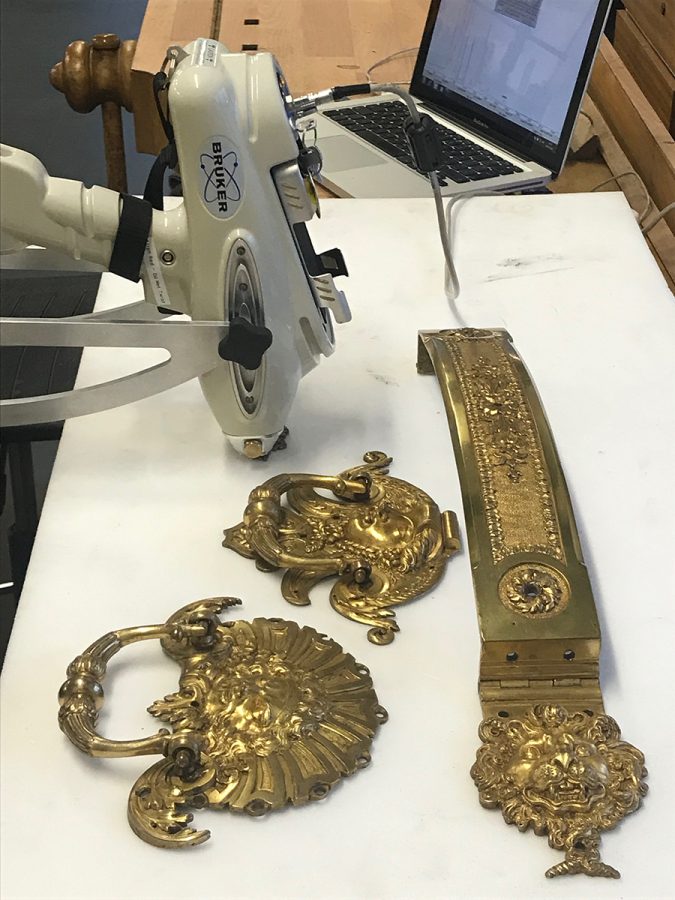 Non destructive Xrf analysis of gilt bronzes attributed to A.C. Boulle, c.1700