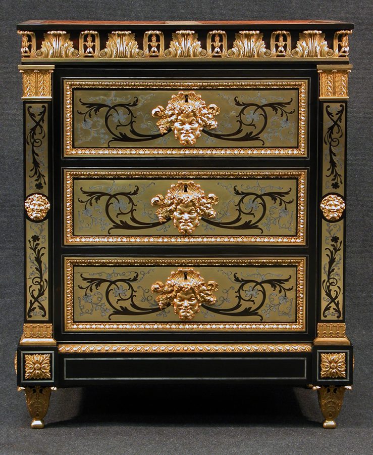 One of a pair of cabinets by Etienne Levasseur, c.1780.  The Duke of Wellington collection