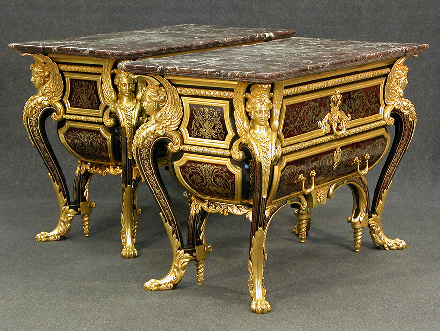 Pair of commodes by C. Winckelsen, dated 1869.  Private Collection