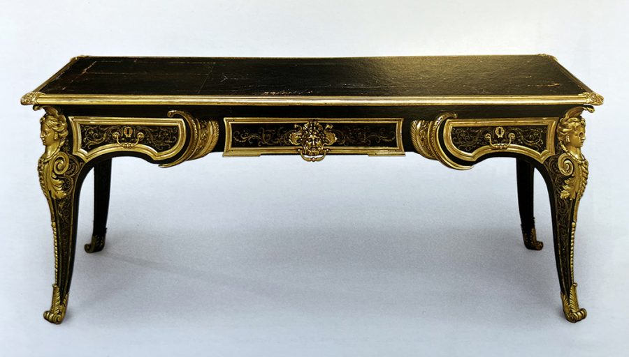 Writing table attributed to A. C. Boulle, c.1715. The Wildenstein Collection, sold at Christie's London in 2005 for £2.9 million.   Conserved in 2006.  Private Collection.
